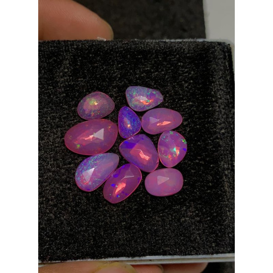 High Quality 100% Natural Ethiopian Opal Rose Cut Slice Fancy Shape Cabochons Gemstone For Jewelry