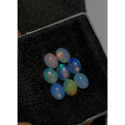 High Quality 100% Natural Ethiopian Opal Smooth Oval Shape Cabochons Gemstone For Jewelry