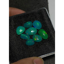 High Quality 100% Natural Ethiopian Opal Rose Cut Slice Fancy Shape Cabochons Gemstone For Jewelry