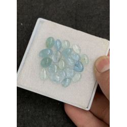 High Quality Natural Aquamarine Smooth Mix Shape Cabochons Gemstone For Jewelry