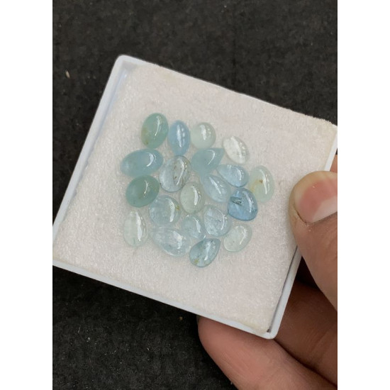 High Quality Natural Aquamarine Smooth Mix Shape Cabochons Gemstone For Jewelry