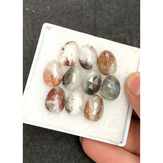 High Quality Natural Herkimer Lodolite Rose Cut Fancy Shape Cabochons Gemstone For Jewelry