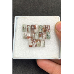 High Quality Natural Herkimer Lodolite Rose Cut Rectangle Shape Cabochons Gemstone For Jewelry