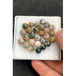 High Quality Natural Ocean Jasper Smooth Round Shape Cabochons Gemstone For Jewelry