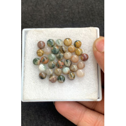 High Quality Natural Ocean Jasper Smooth Round Shape Cabochons Gemstone For Jewelry