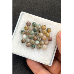 High Quality Natural Ocean Jasper Smooth Round Shape Cabochons Gemstone For Jewelry