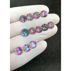 High Quality Natural Mystic Topaz Faceted Cut Round Shape Gemstone For Jewelry