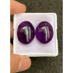 High Quality Natural Amethyst Smooth Oval Shape Cabochons Gemstone For Jewelry