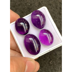 High Quality Natural Amethyst Smooth Oval Shape Cabochons Gemstone For Jewelry