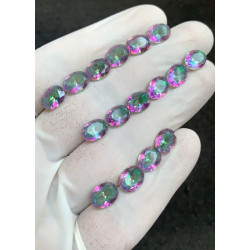 High Quality Natural Mystic Topaz Faceted Cut Oval Shape Gemstone For Jewelry