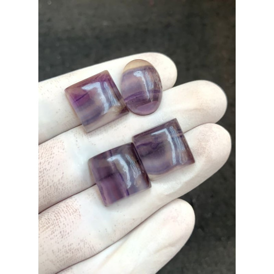 High Quality Natural Fluorite Smooth Mix Shape Cabochons Gemstone For Jewelry