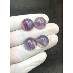 High Quality Natural Fluorite Smooth Round Shape Cabochons Gemstone For Jewelry