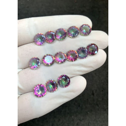 High Quality Natural Mystic Topaz Faceted Cut Round Shape Gemstone For Jewelry