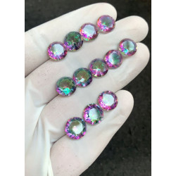 High Quality Natural Mystic Topaz Faceted Cut Round Shape Gemstone For Jewelry