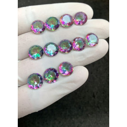 High Quality Natural Mystic Topaz Faceted Cut Round Shape Gemstone For Jewelry