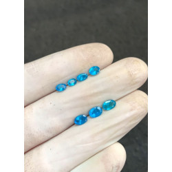 High Quality Natural Neon Blue Apatite Faceted Cut Oval Shape Gemstone For Jewelry