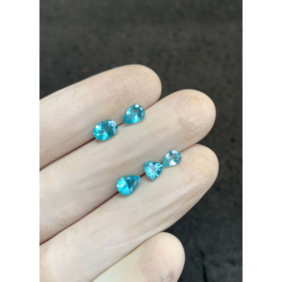 High Quality Natural Sky Blue Apatite Faceted Cut Mix Shape Gemstone For Jewelry