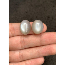 High Quality Natural Grey Moonstone Smooth Oval Shape Cabochons Gemstone For Jewelry