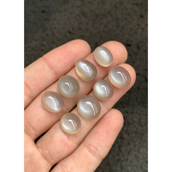 High Quality Natural Grey Moonstone Smooth Mix Shape Cabochons Gemstone For Jewelry