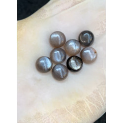 High Quality Natural Grey Moonstone Smooth Round Shape Cabochons Gemstone For Jewelry