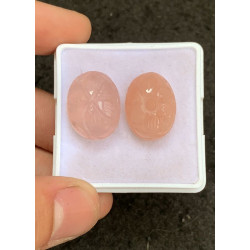 High Quality Natural Morganite Hand Craved Oval Shape Cabochons Gemstone For Jewelry