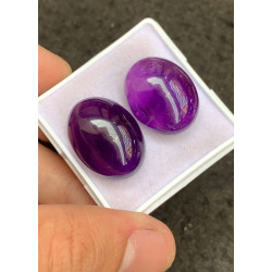 High Quality Natural Amethyst Smooth Oval Shape Cabochons Gemstone For Jewelry