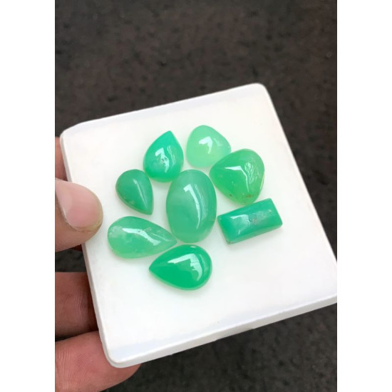 High Quality Natural Chrysoprase Smooth Mix Shape Cabochons Gemstone For Jewelry