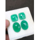 High Quality Natural Green Onyx Rose Cut Pair Fancy Shape Cabochons Gemstone For Jewelry