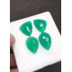 High Quality Natural Green Onyx Rose Cut Pair Fancy Shape Cabochons Gemstone For Jewelry