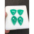 High Quality Natural Green Onyx Rose Cut Pair Fancy Shape Cabochons Gemstone For Jewelry