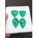 High Quality Natural Green Onyx Rose Cut Pair Fancy Shape Cabochons Gemstone For Jewelry