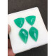 High Quality Natural Green Onyx Rose Cut Pair Fancy Shape Cabochons Gemstone For Jewelry