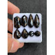 High Quality Natural Black Spinel Rose Cut Pair Fancy Shape Cabochons Gemstone For Jewelry