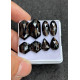 High Quality Natural Black Spinel Rose Cut Pair Fancy Shape Cabochons Gemstone For Jewelry