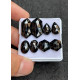 High Quality Natural Black Spinel Rose Cut Pair Fancy Shape Cabochons Gemstone For Jewelry