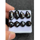 High Quality Natural Black Spinel Rose Cut Pair Fancy Shape Cabochons Gemstone For Jewelry