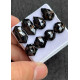 High Quality Natural Black Spinel Rose Cut Pair Fancy Shape Cabochons Gemstone For Jewelry