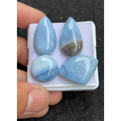 High Quality Natural Peruvian Blue Opal Smooth Mix Shape Cabochons Gemstone For Jewelry