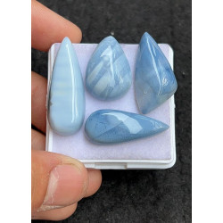 High Quality Natural Peruvian Blue Opal Smooth Mix Shape Cabochons Gemstone For Jewelry