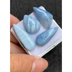 High Quality Natural Peruvian Blue Opal Smooth Mix Shape Cabochons Gemstone For Jewelry