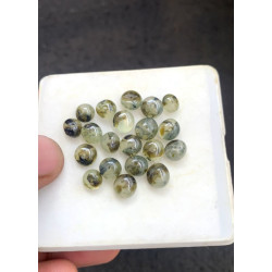 High Quality Natural Prehnite Smooth Rondelle Shape Drill Beads Gemstone For Jewelry