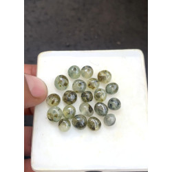 High Quality Natural Prehnite Smooth Rondelle Shape Drill Beads Gemstone For Jewelry
