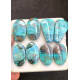 High Quality Natural Chrysocolla Smooth Pair Mix Shape Cabochons Gemstone For Jewelry