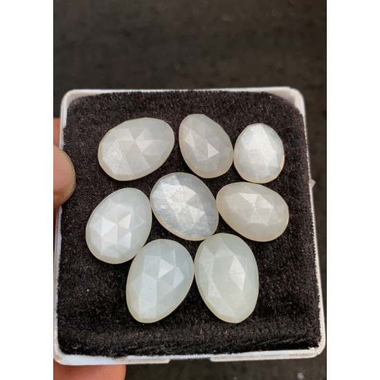 High Quality Natural White Moonstone Rose Cut Fancy Shape Cabochons Gemstone For Jewelry