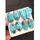 High Quality Natural Chrysocolla Smooth Pair Mix Shape Cabochons Gemstone For Jewelry