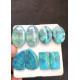 High Quality Natural Chrysocolla Smooth Pair Mix Shape Cabochons Gemstone For Jewelry