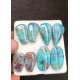 High Quality Natural Chrysocolla Smooth Pair Mix Shape Cabochons Gemstone For Jewelry