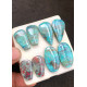 High Quality Natural Chrysocolla Smooth Pair Mix Shape Cabochons Gemstone For Jewelry