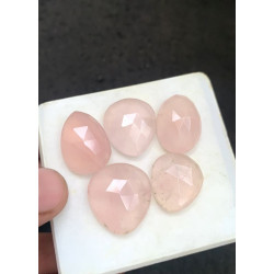 High Quality Natural Rose Quartz Rose Cut Fancy Shape Cabochons Gemstone For Jewelry