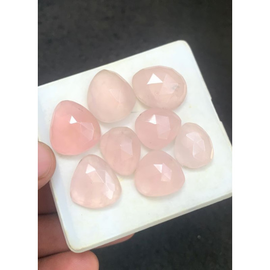 High Quality Natural Rose Quartz Rose Cut Fancy Shape Cabochons Gemstone For Jewelry